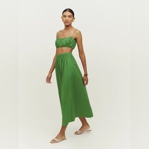 NWT Reformation Brio Two Piece Set in Palm